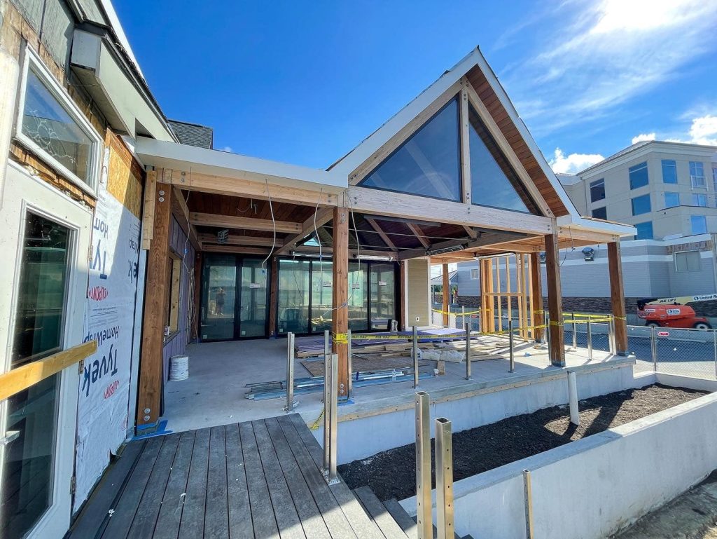 Construction progress shot of The Narrows Restaurant