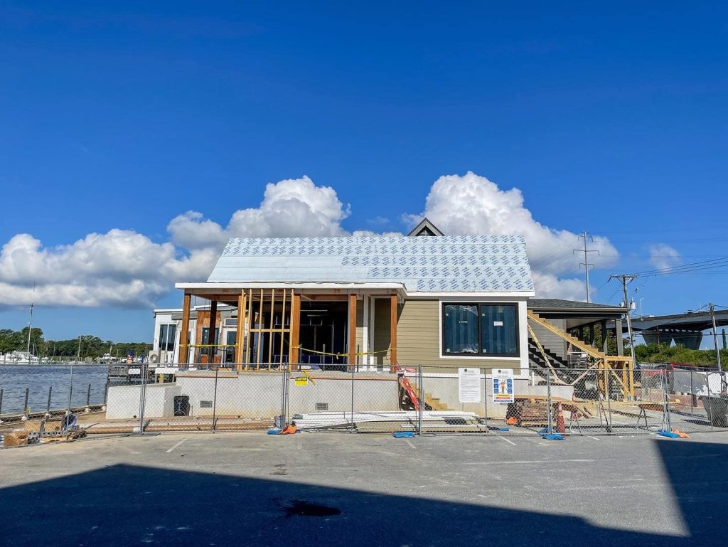 Exterior construction in progress